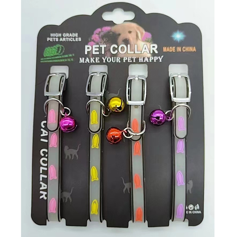 2022 nuevo collar de silicona fluorescente para gatos cachorros collar luminoso para perros cadena de gato luminoso pic 8