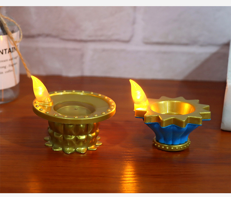 New simulation led candle light, Indian small oil lamp, floating candle, Diwali creative water decoration item pic 4