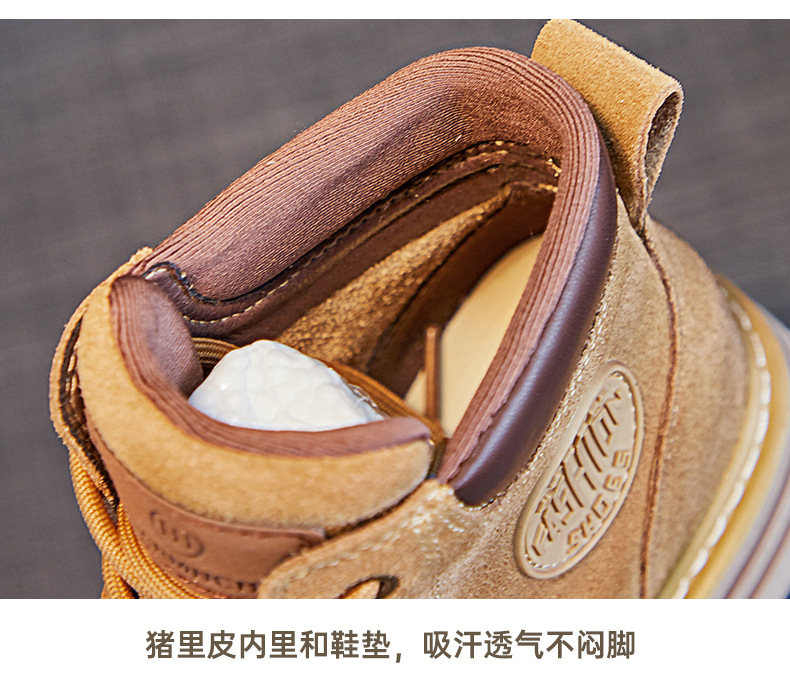 欧洲站马丁靴女2023秋季新款软皮软底复古女短靴牛反绒磨砂工装靴详情18