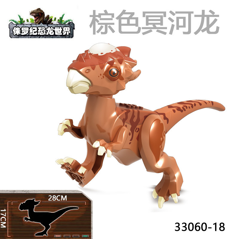 Nuevo estilo jurásico big dinosaurio bloques t-rex brachiosaurus triceratops puzzle bloques juguetes paquete en bolsa pic 21