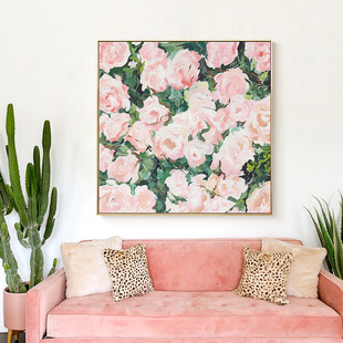 Simple and modern living room decorative paintings, fresh and clean sofa background wall combination paintings, healing scenery, dining room hanging wall paintings pic 12