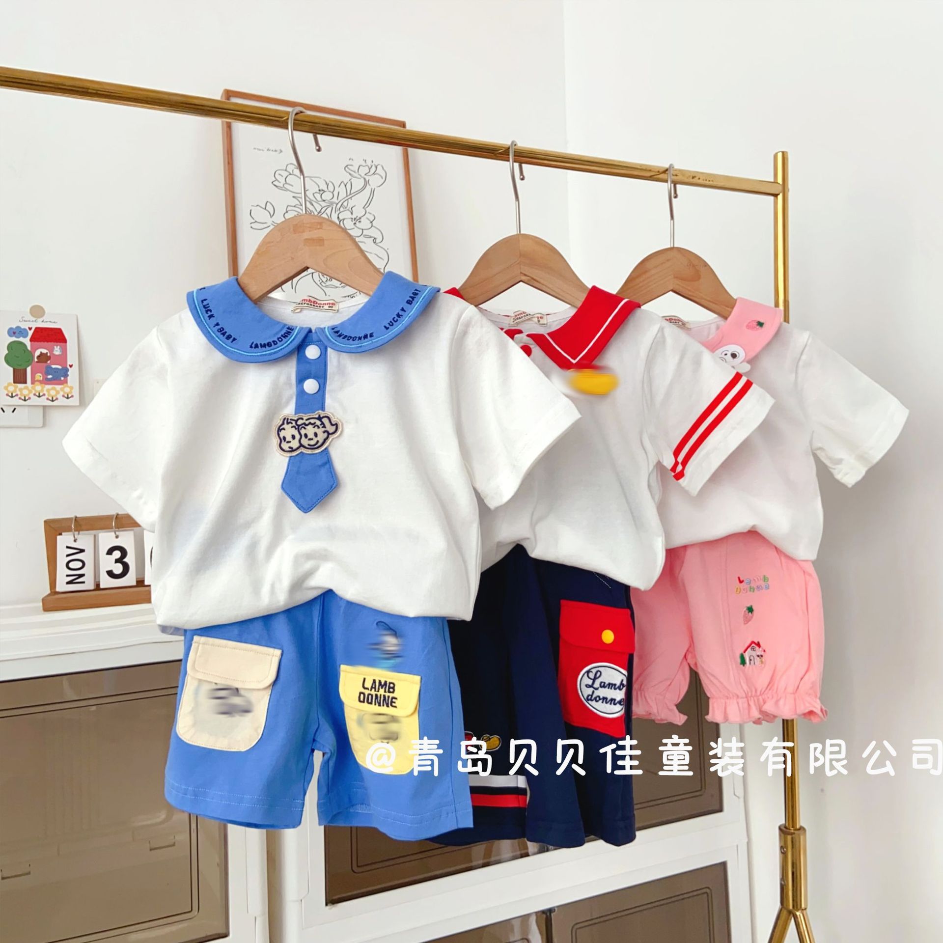 儿童短袖T恤日系Miki夏季薄款2025年女童短袖批发中小童外贸童装详情9