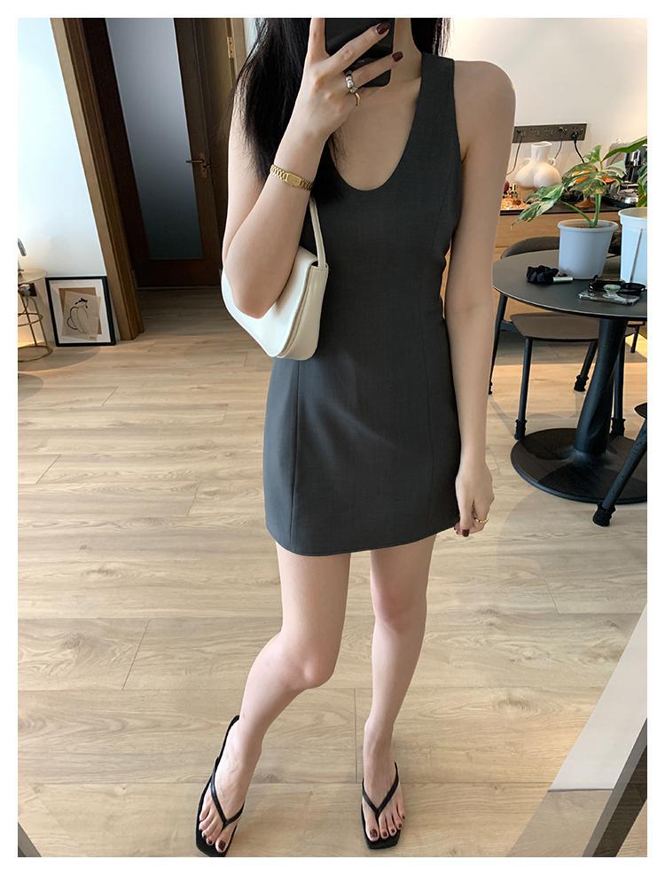 NTASYSKINSC 嫣高实穿自留90s复古时髦深U背心连衣裙裤防走光详情26