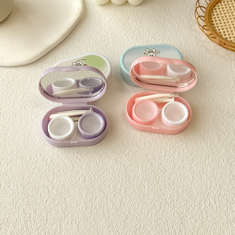 Cartoon Rabbit contact lens case, cute, portable, small and simple beauty contact box and care box JH884, exclusively for foreign trade pic 6