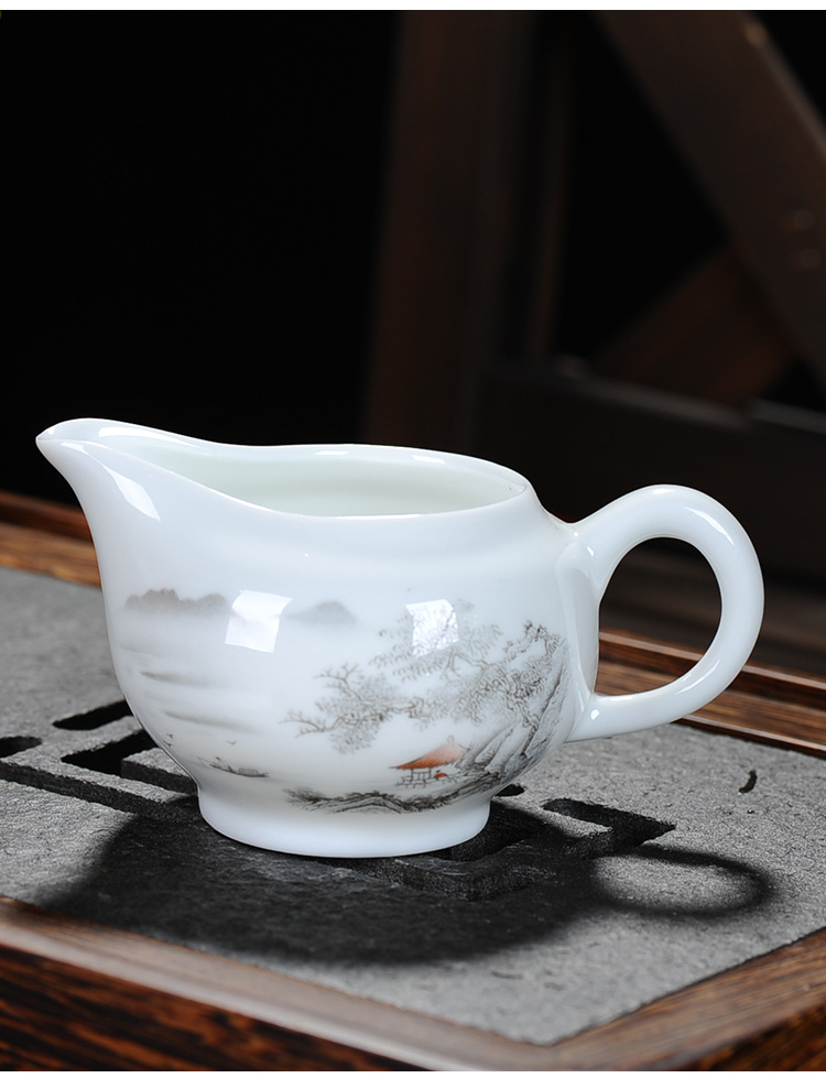 Factory direct sales of Kung Fu tea sets, including ceramic tea cups, white porcelain complete sets, blue and white tea cups, covered bowls, and tea sets. Logos can be made pic 17
