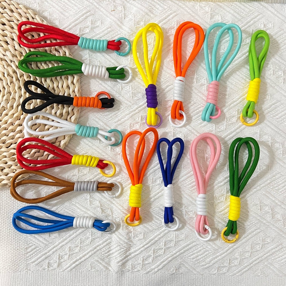 手机挂绳多巴胺色手腕带彩色编织手绳汽车钥匙手机壳防丢短绳挂件详情19