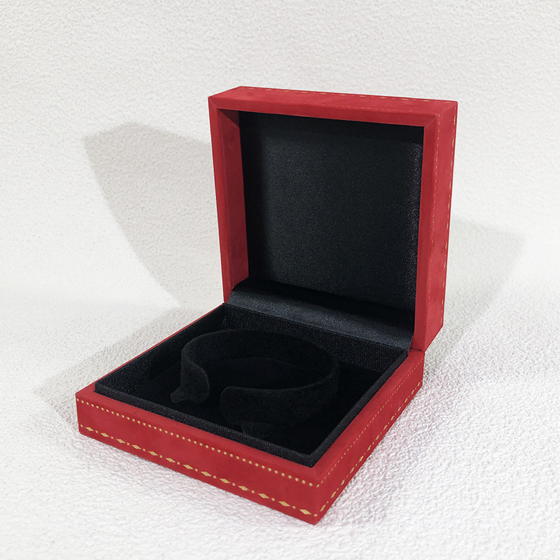 New high-end encrypted velvet printed ring box, pendant, necklace box, bracelet and chain, fashionable storage packaging box pic 13