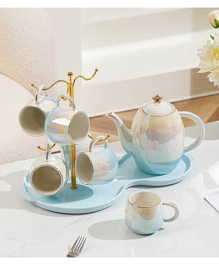 96N少女心陶瓷水杯家用套装客厅茶具杯子茶杯感轻奢乔迁结婚详情16