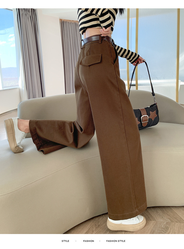 法式八分九分天丝棉阔腿牛仔裤女秋季新款小个子宽松显瘦直筒裤详情57