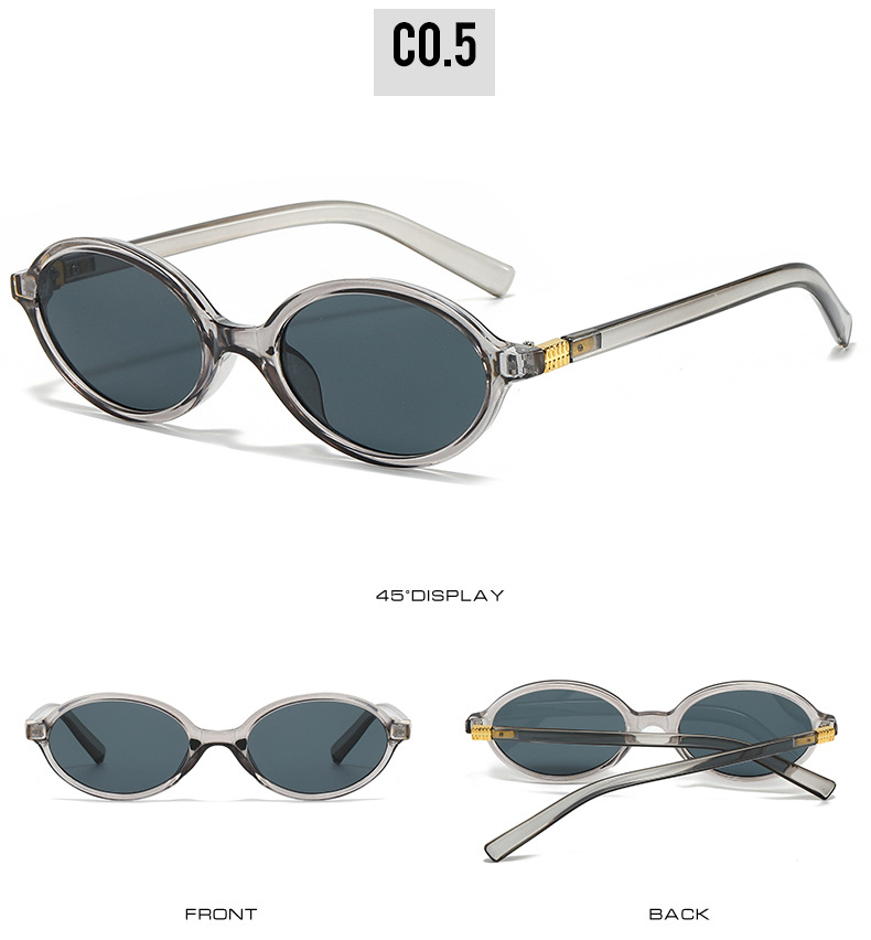 24爆款欧美时尚椭圆小框墨镜女高级感太阳镜女跨境批发sunglasses详情11