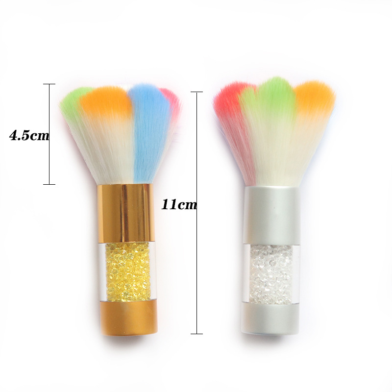 shanilak ultra-thin semi-nail pad dedicated nail brush with drill, acrylic seven-color nail tool, multi-functional dust cleaning brush, finger edge care pic 3