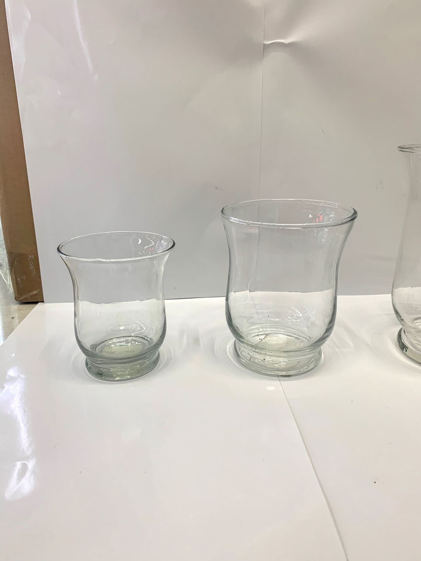 厂销透明玻璃风灯喇叭口透明玻璃杯 腰鼓型风灯薰蜡烛杯DIY烛台杯详情5