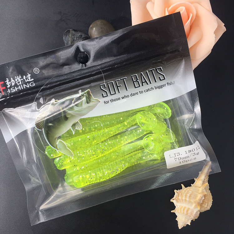 Dongle Jian Soft Bait T Swing Tail Fish LJ3.1 Inches 80MM 2.2g 10 Pieces Swing Bait [Fat Goluya] pic 11