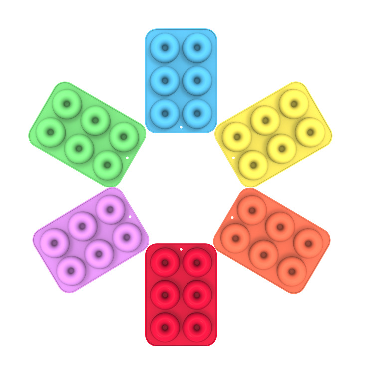 Ningbo Bochuang Factory offers oven baking tools, silicone cake molds, 8-piece, 4-piece and 6-piece doughnut molds in stock pic 49