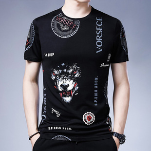 A new short-sleeved T-shirt for men made of mulberry silk in summer, with a round neck and solid color. It is a simple and thin Korean-style trendy base layer made of silk pic 3