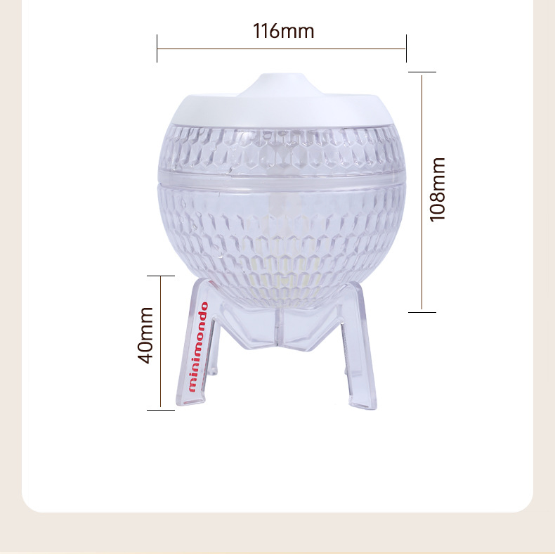 新款桌面水晶球加湿器七彩氛围灯跑马灯家用静音喷雾跨境爆款详情13