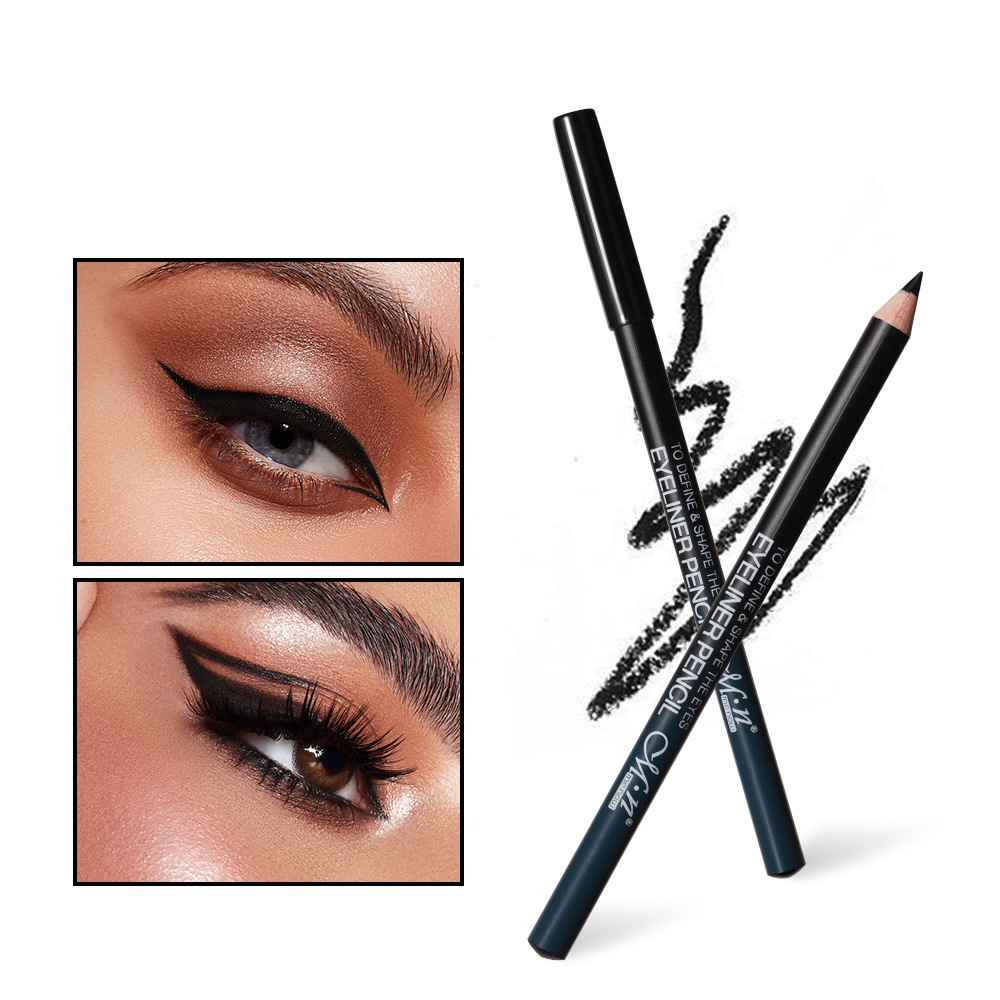 Menow wooden eyeliner pen is easy to color without smudging, long-lasting, waterproof, pencil-style, a cross-border bestseller for beginners pic 10