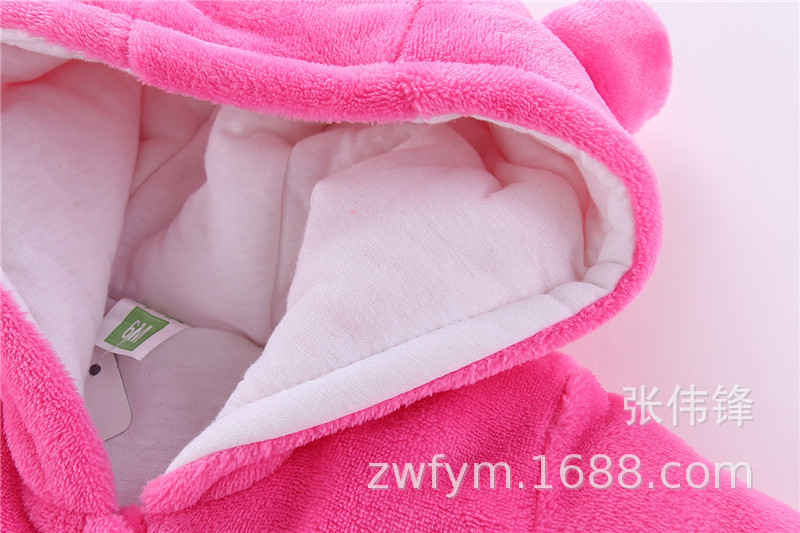 Baby one-piece suit thickened autumn and winter outfits 0 baby clothes for boys and girls 1 newborn autumn clothes winter cotton-padded clothes crawling clothes pic 31