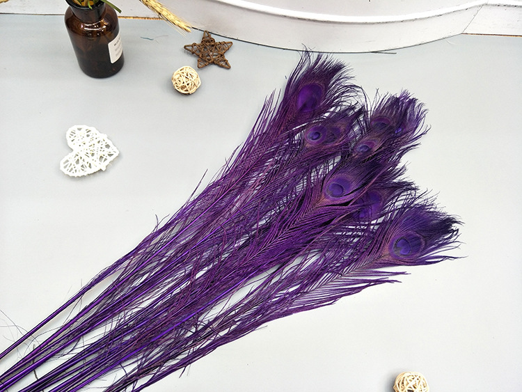 Peacock feather decolorization and dyeing pink props for home decoration and accessory materials peacock feathers pic 23