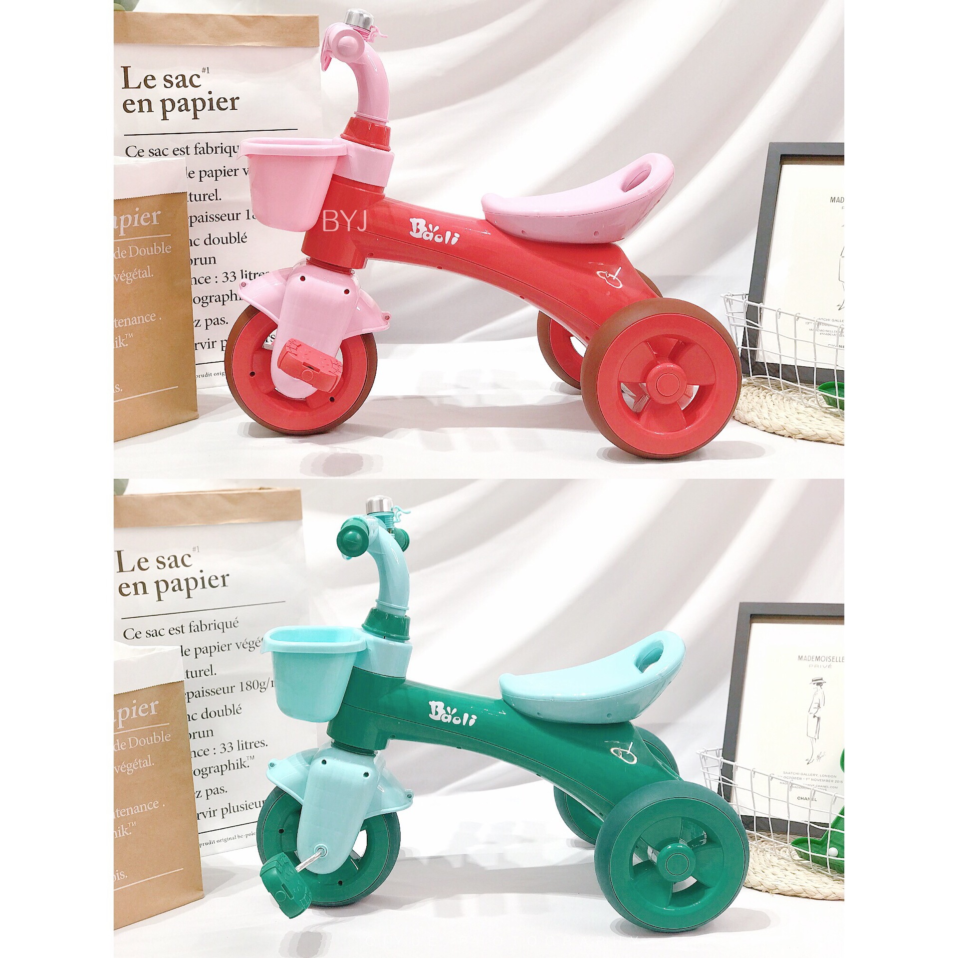 儿童三轮车脚踏车宝宝童车1-3岁溜娃神器幼儿小孩手推自行车详情5