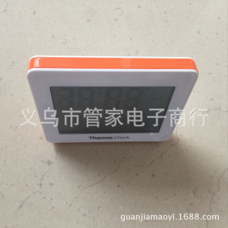 Electronic temperature and humidity meter, household indoor thermometer, temperature and humidity meter, lunar alarm clock stand, magnet BK855 pic 2