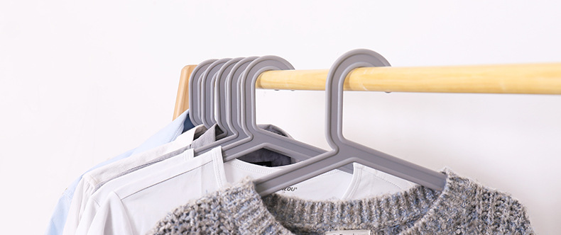T-traceless clothes hanger, plastic drying hanger, household wardrobe, multi-functional hanging strap, white clothes hanger, dry and wet dual-purpose pic 8