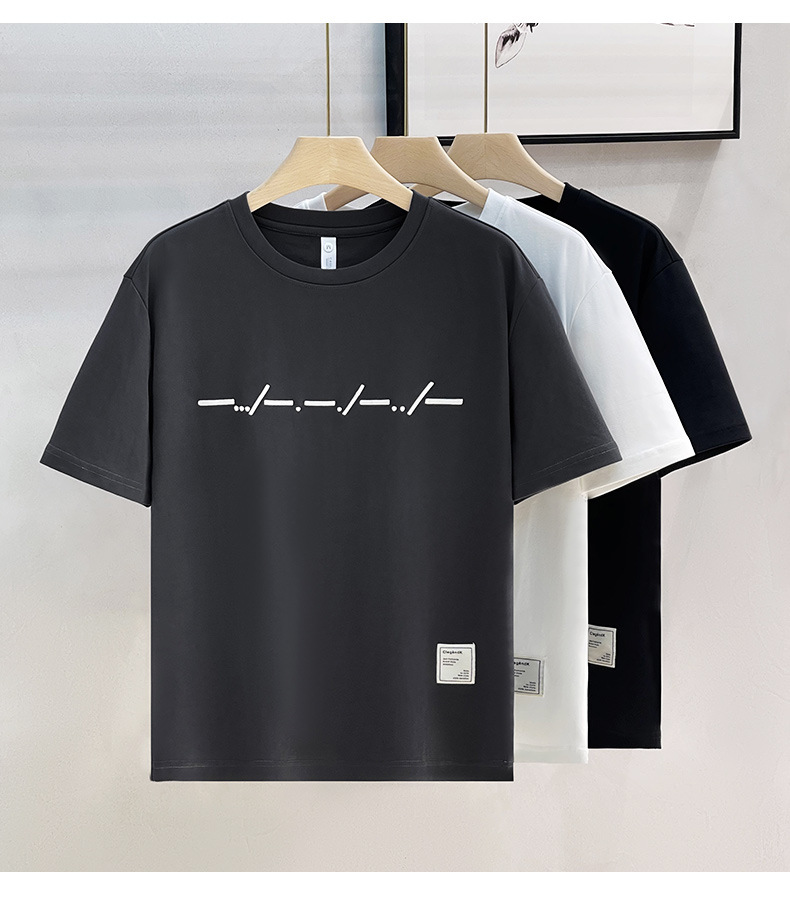 夏季极简内搭打底衫美式休闲短袖t恤男士重磅帅气日系复古男上衣详情13