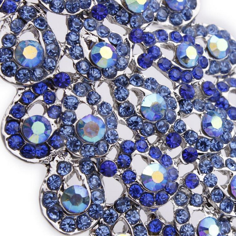 现货胸针 女奢华孔雀胸花别针 镶水钻动物胸针服装艺术品配饰批发详情6