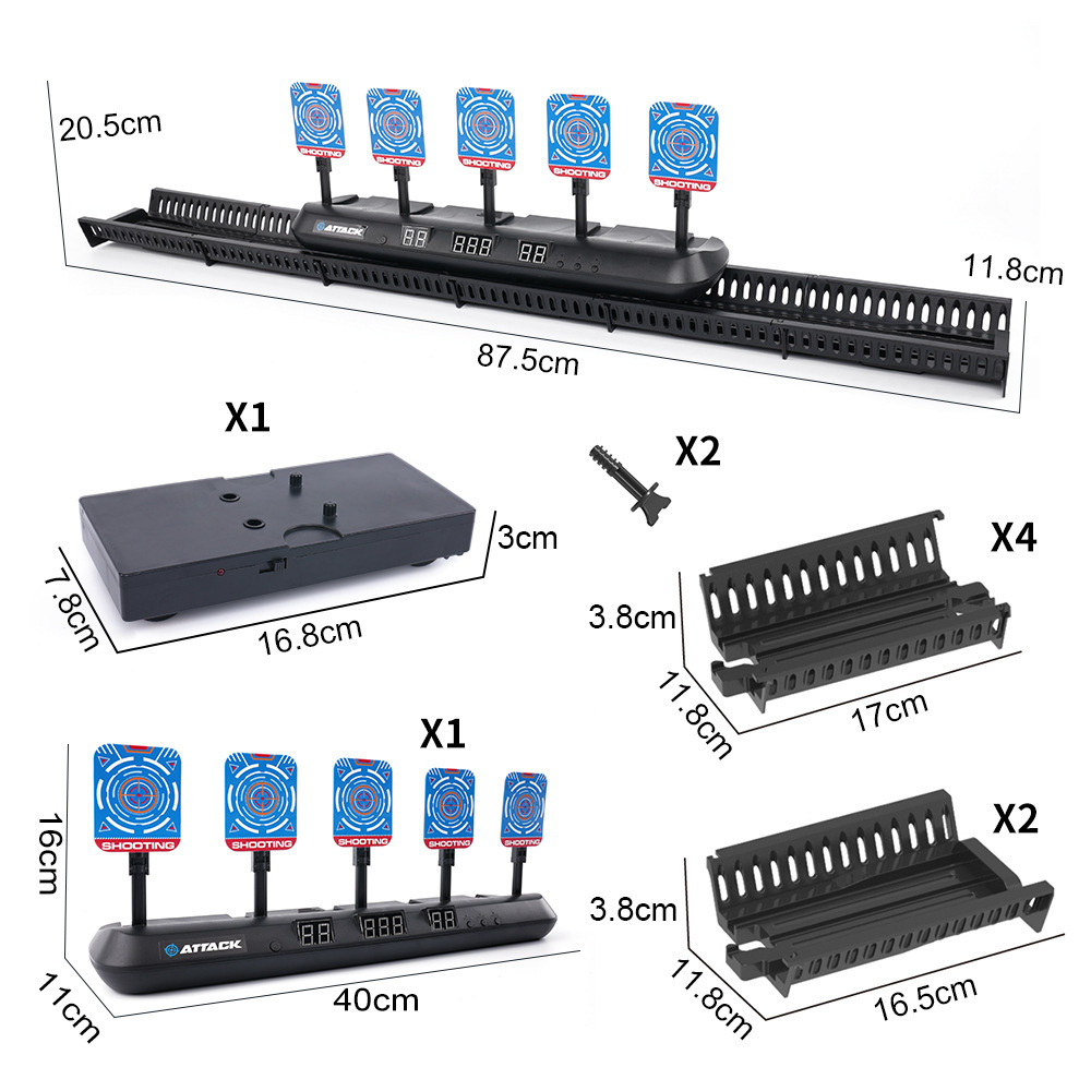 Cross-border electronic scoring target moving track shooting target electric automatic return position soft water projectile target toy 4 pic 6