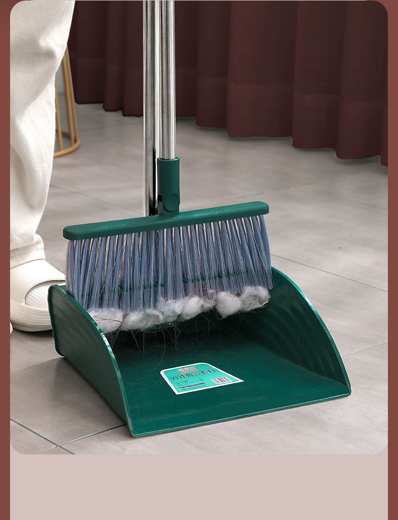 Ruilida broom Set, a household broom combination with double snap-lock folding, does not stick to hair when folded, is a perfect tool for sweeping and cleaning pic 12