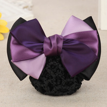 Professional hairpin, hair net, gold-edge bow, hair accessory, postal mobile headwear, nurse, work, hotel hairpin pic 15