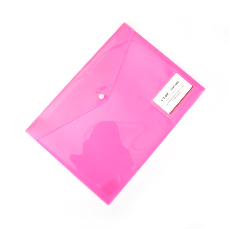 Factory wholesale A4 color snap document storage file bags in fluorescent color pic 8