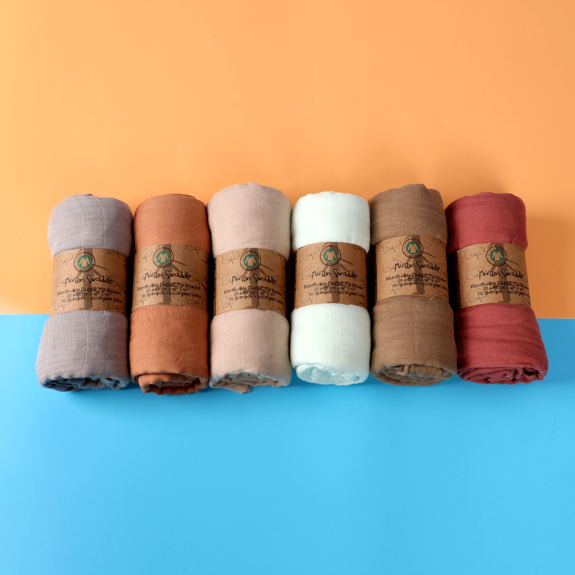 Best-selling bamboo cotton dyed gauze bath towels on Instagram and Amazon, muslin baby wraps, baby blankets, and plain quilts pic 4