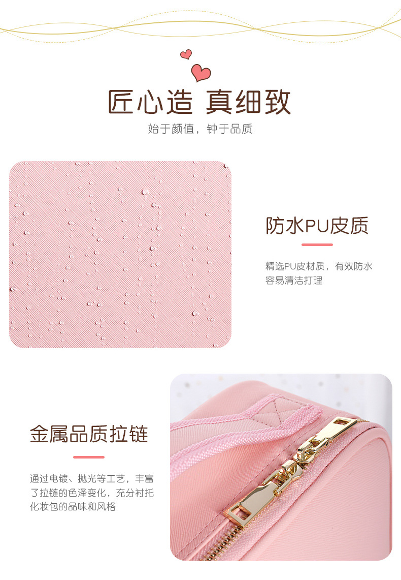 新款PU化妆包女大容量纹绣美容美发工具包化妆品收纳多层隔板套装详情19