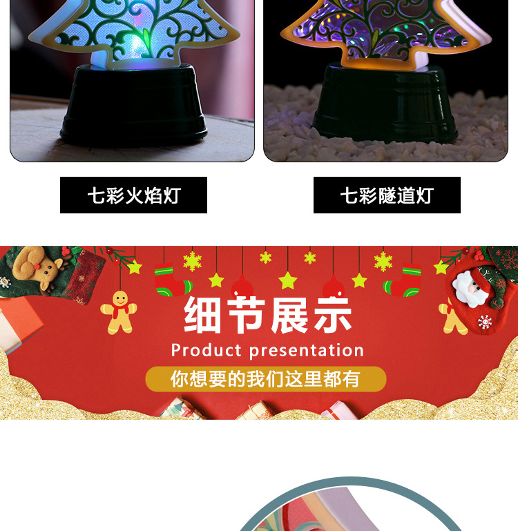 跨境圣诞节LED发光圣诞树装饰品圣诞灯光装饰品圣诞树爆款挂件详情13