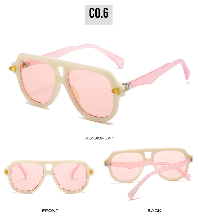 跨境新款大框墨镜欧美时尚男女蛤蟆镜简约复古款派对潮拍太阳眼镜详情12