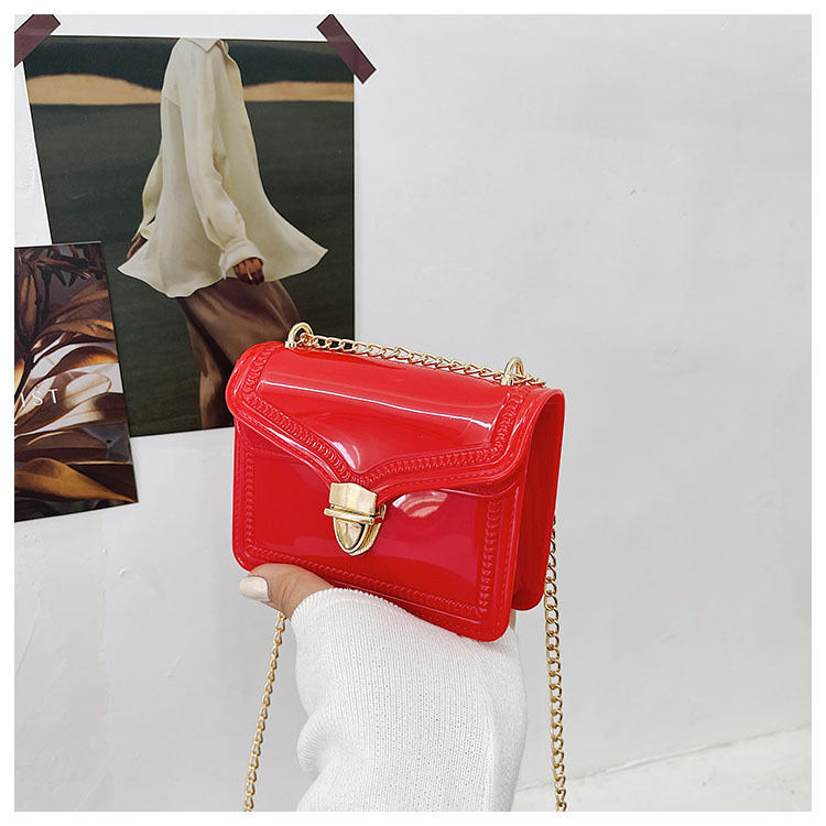 2021夏季新款PVC果冻包mini时尚花边小方包化妆包单肩斜挎ins女包详情55