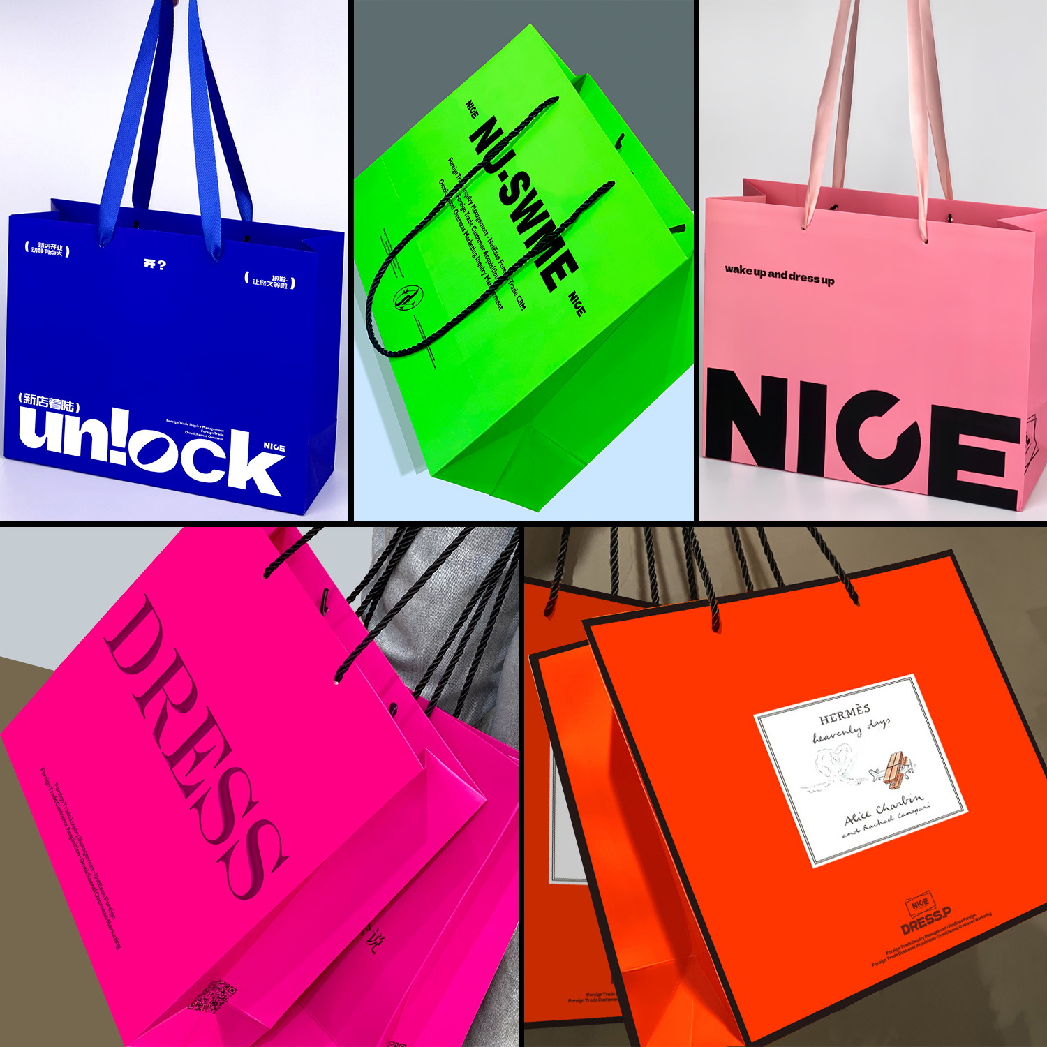 High-end white card paper handbag customization, logo professional customization, suitable for clothing stores, shopping gift bags, gift boxes, packaging. Other categories can also be customized pic 26