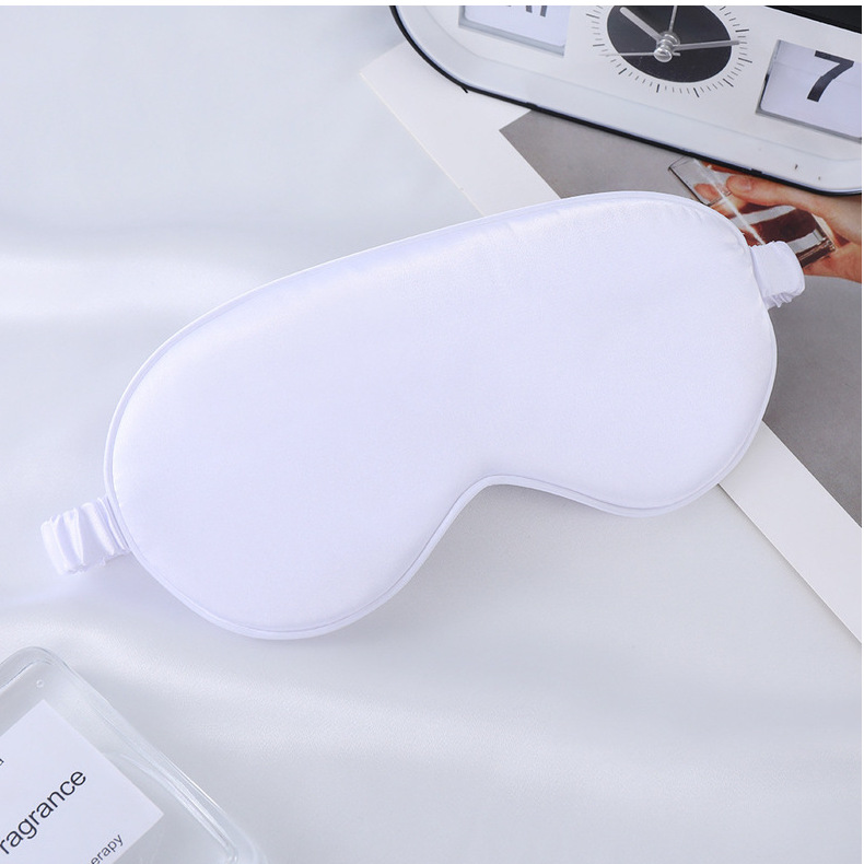 眼罩仿真丝双面桑蚕丝遮光睡眠眼罩加印logo户外出行必备现货批发详情63