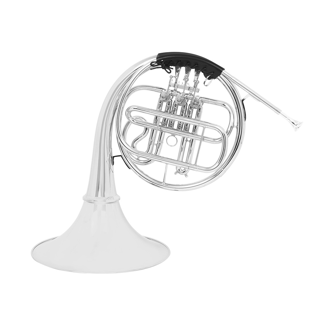 MBAT nickel-plated French horn Bb key split flat three-key French horn orchestra plays brass French horn, a brass wind instrument pic 11