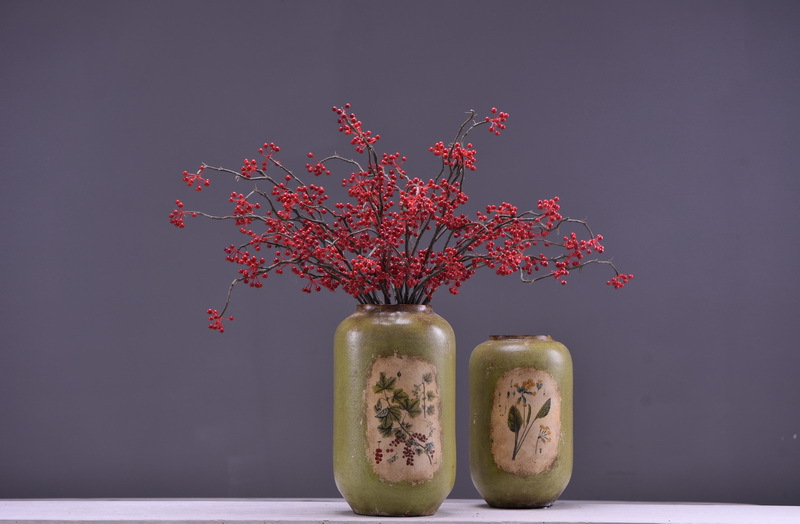 Lanjin Artificial Fruit Factory Direct Sales, wholesale of artificial berries, artificial green vine fruits, Chinese modern and simple decoration, winter green fruits, and mountain prosperity fruits pic 12