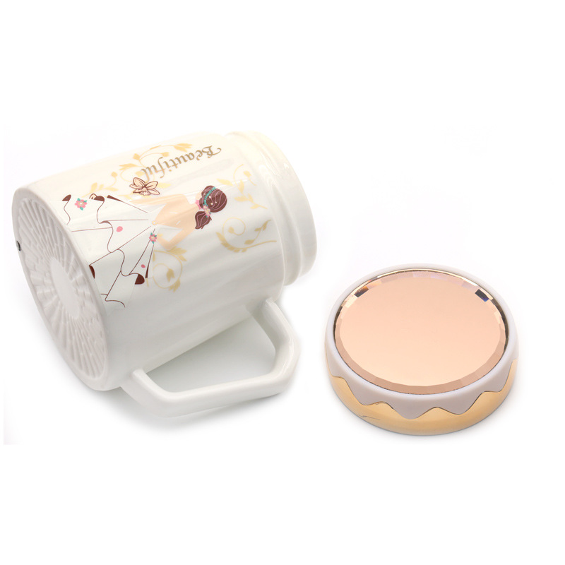 Ceramic insulated cup, 55-degree constant temperature cup, heating coaster, mirror cover, handle spoon set, high-end business gift box pic 11