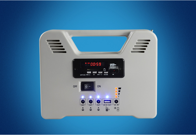 Solar lamp indoor lighting, solar power generation system with radio, mobile phone charging, emergency light pic 14