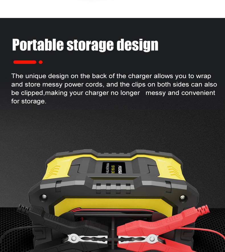 10A portable 12V24V motorcycle battery charger and portable car battery charger pic 14