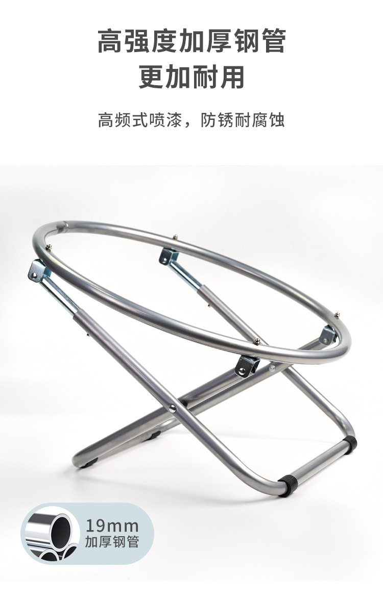 折叠式宠物床椅便携式圆形高架猫床防水小狗帕帕桑椅宠物月亮床椅详情7