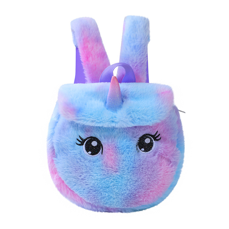 Unicorn独角兽毛绒小书包少女休闲背包双肩包可爱卡通幼儿 收纳包 pic 40