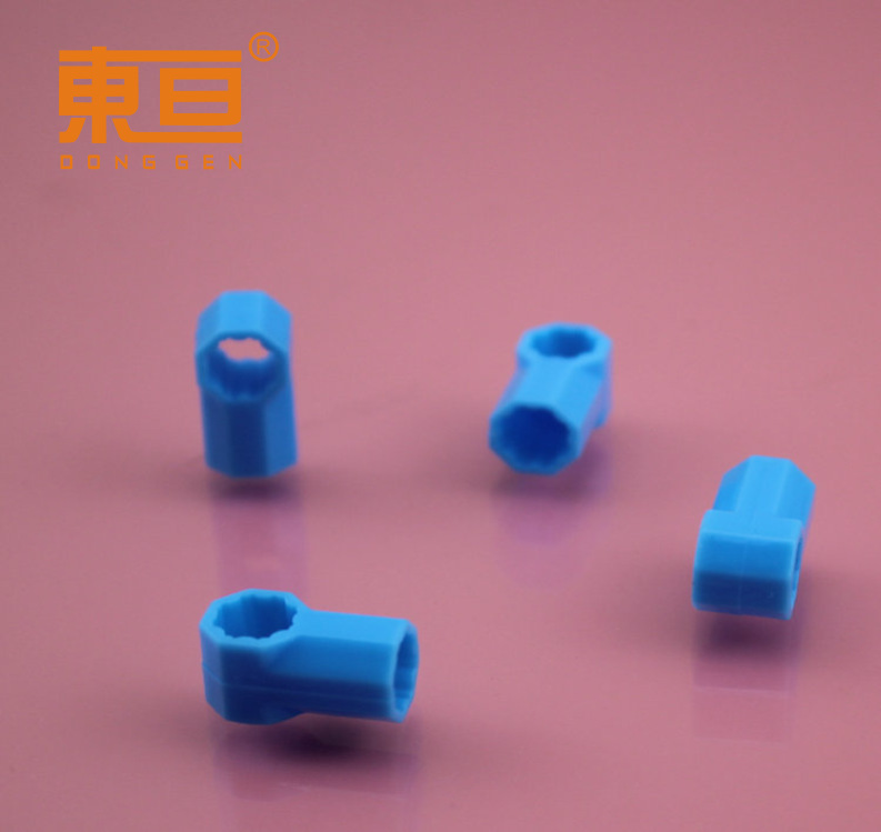 BJ3T91018 Blue octagonal three-way connector, three-way connector, puzzle, toy accessory, technological building block parts pic 6