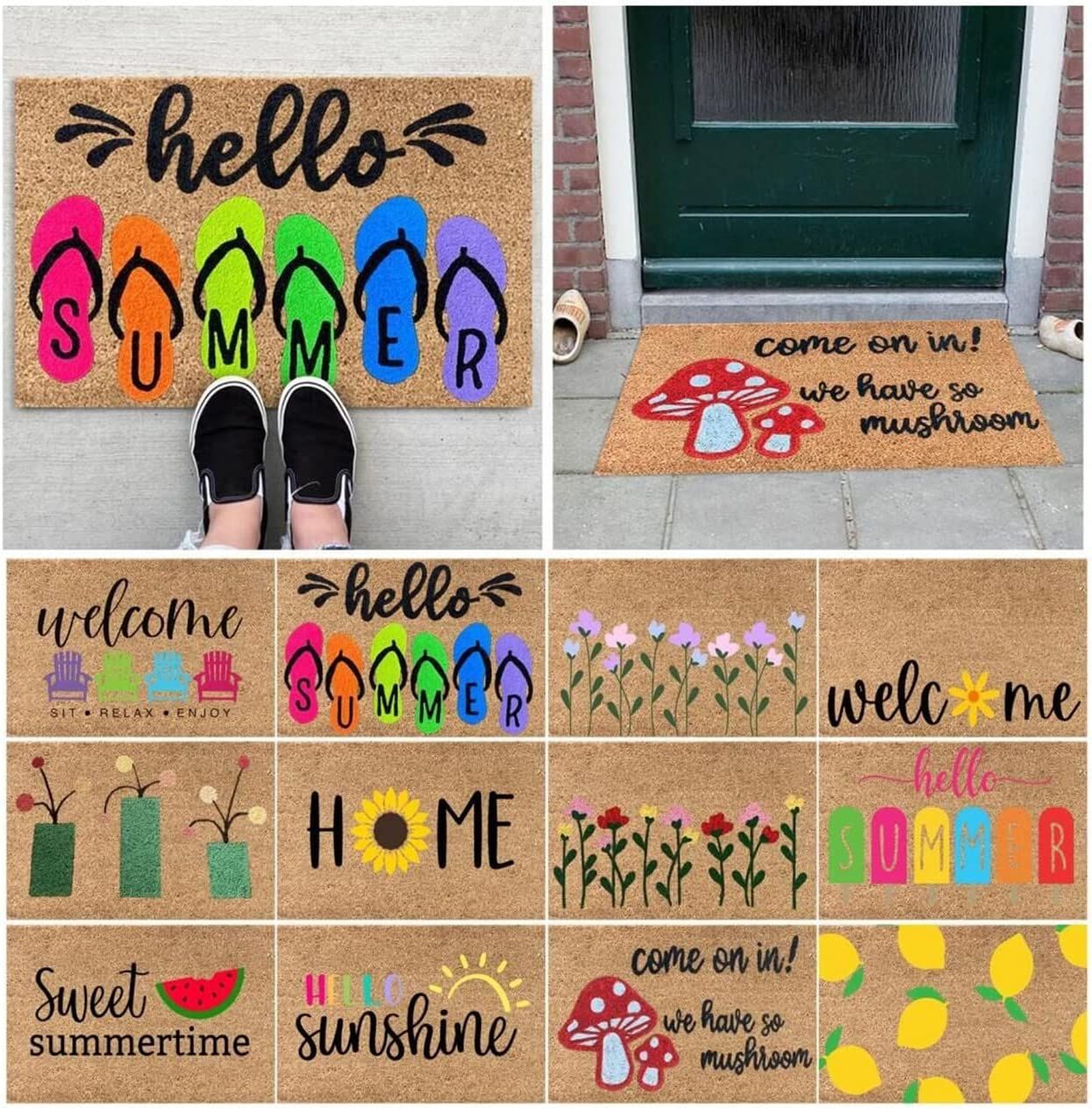 Summer holiday fruit sunflower floor mat pic 2