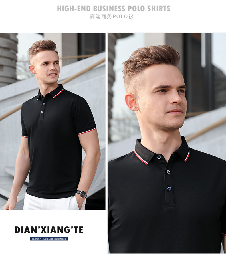 Ropa de trabajo estampado con solapa polo corporativo camisa de trabajo manga corta camiseta de equipo camiseta publicitaria estampado LOGO bordado pic 19