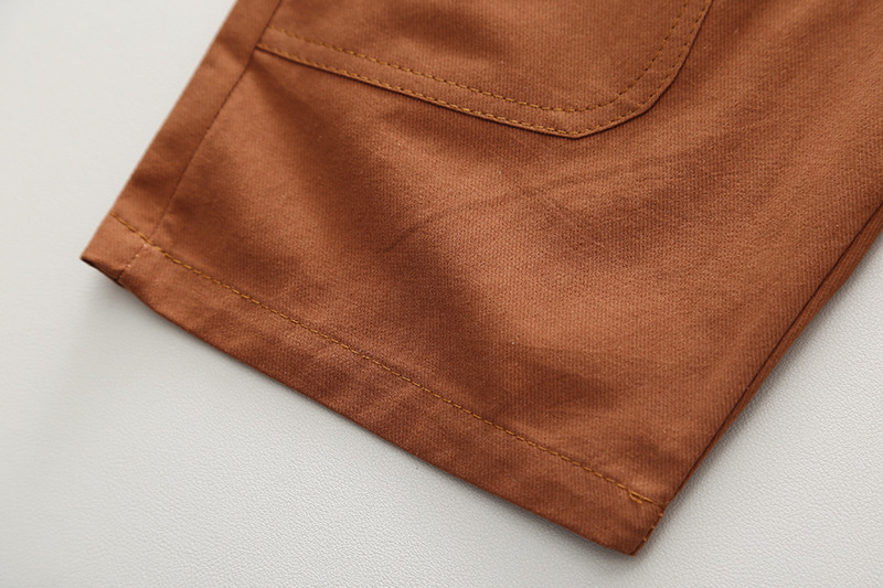 Wholesale and consignment of two-piece sets of children's shirts, including short-sleeved summer suits for boys, personalized button solid-color shirts, and children's shirts pic 10